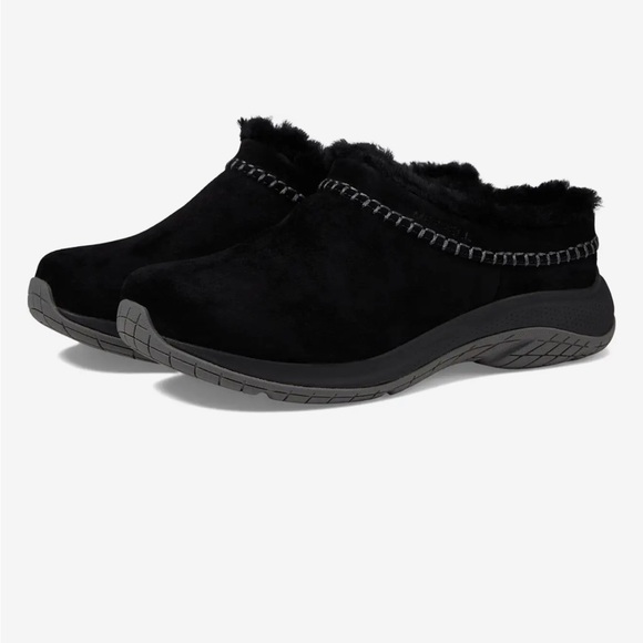 Merrell Shoes - Merrell Encore Ice 5 Slip On Mules Suede Sheep Wool Black NEW